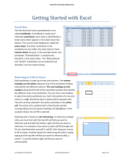 Getting Started with Excel