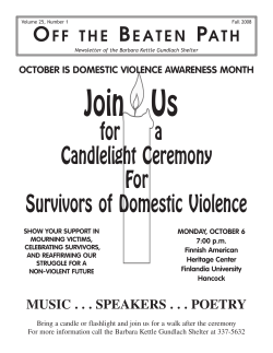 Fall 2008 Issue - Barbara Kettle Gundlach Shelter Home