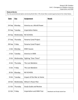 Date Day Assignment Needs 24-Sep Monday America as a World