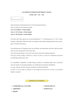 Aluminum strips G 84-134-184 mm