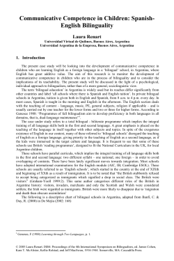 Communicative Competence in Children