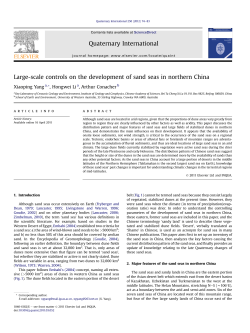 Large-scale controls on the development of sand seas in northern