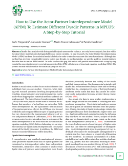How to Use the Actor-Partner Interdependence Model