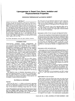 Lipoxygenase in Sweet Corn Germ: Isolation and