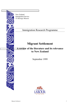 Migrant Settlement Literature Review