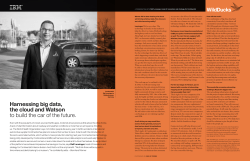 Harnessing big data, the cloud and Watson to build the car of