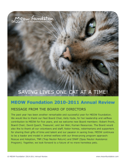 saving lives one cat at a time!