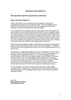New regulatory regime for psychoactive