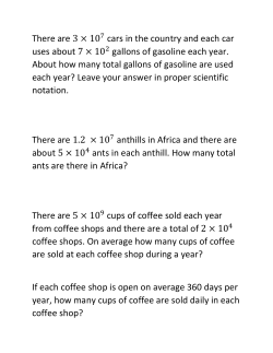 There are 3 &times; 10 cars in the country and each car uses about 7 &times; 10