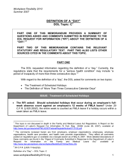 definition of a &ldquo;day&rdquo; - Workplace Flexibility 2010