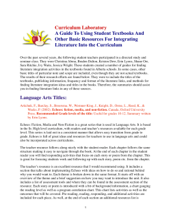 Curriculum Laboratory A Guide To Using Student Textbooks And