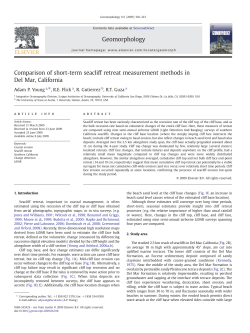 Comparison of short-term seacliff retreat measurement