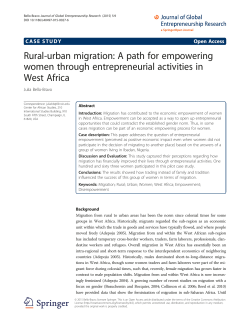 Rural-urban migration: A path for empowering women through