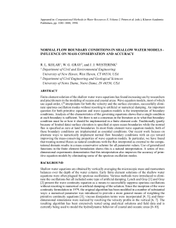 normal flow boundary conditions in shallow water models