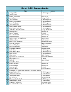 List of Public Domain Books - BGRS