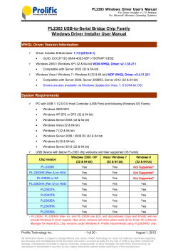 PL2303 Windows User Manual v1