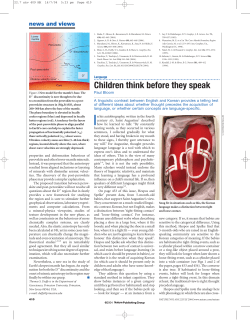 Children think before they speak