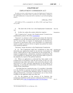 Employment Commission Act