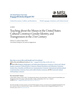 Teaching about the Muxes in the United States: Cultural Construct