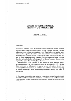 ASPECTS OF CATALAN KINSHIP, IDENTITY, AND NATIONALISM