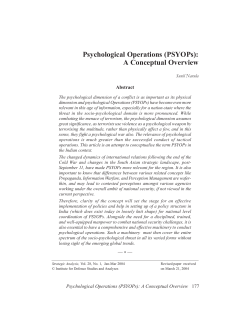 Psychological Operations (PSYOPs)