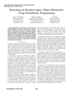 "Reasoning on resident space object hierarchies using probabilistic