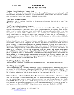 The Fourth Cup and the New Passover