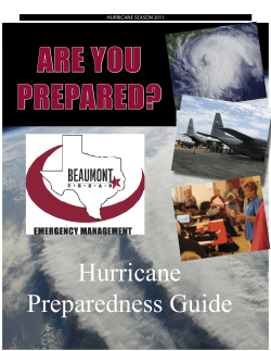 official city of beaumont 2011 hurricane preparedness guide