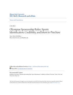 Olympian Sponsorship Roles: Sports Identification, Credibility, and