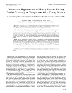 Orthostatic Hypotension in Elderly Persons During Passive Standing