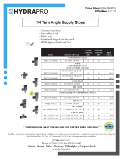 1/4 Turn Angle Supply Stops