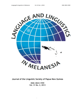 Tok Pisin and Hawai`i Creole English: Siblings or Wantoks?