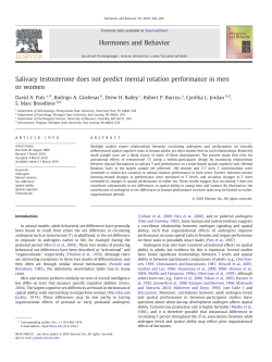 Salivary testosterone