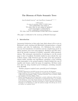The Blossom of Finite Semantic Trees