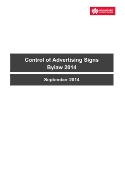 Signs Control Bylaw - Whangarei District Council