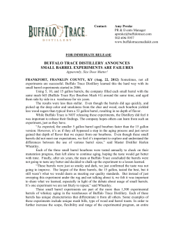buffalo trace distillery announces small barrel experiments are failures