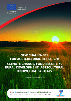 new challenges for agricultural research: climate change, food
