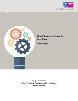 The IT Leaders Quest For Fast Flow