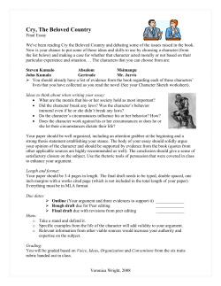 Cry, The Beloved Country