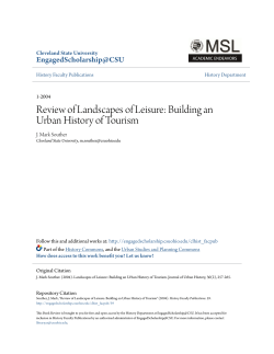 Building an Urban History of Tourism