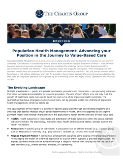 Population Health Management: Advancing your Position in the