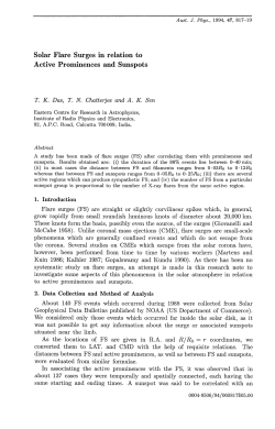 Solar Flare Surges in relation to Active Prominences and Sunspots