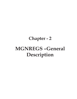 MGNREGS &ndash;General Description
