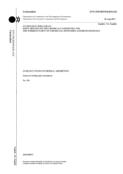 Guidance Notes on Dermal Absorption