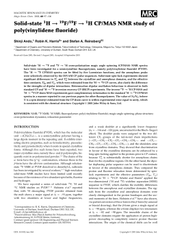 Solid-state 1H - Stefan A Reinsberg