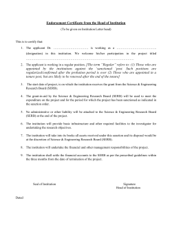 Endorsement Certificate from the Head of Institution [The term