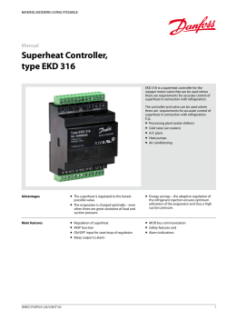 Superheat Controller, type EKD 316
