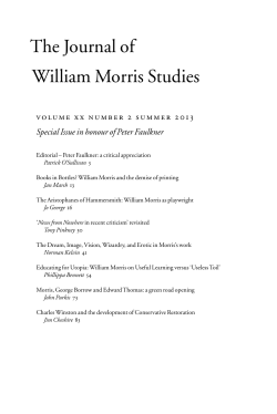 Summer 2013 - William Morris Society