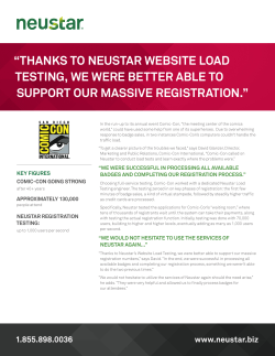 thanks to neustar website load testing, we were better able to