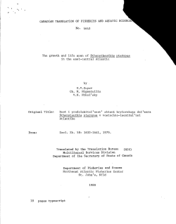 CANADIAN TRANSLATION OF FISHERIES AND AQUATIC